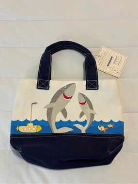 Pottery Barn Kids Sharks and Yellow Submarine Mini Tote Beach Bag